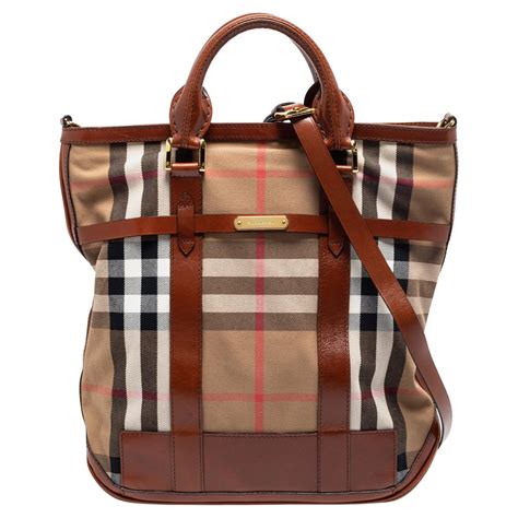 burberry tote 2013|burberry check and leather tote.